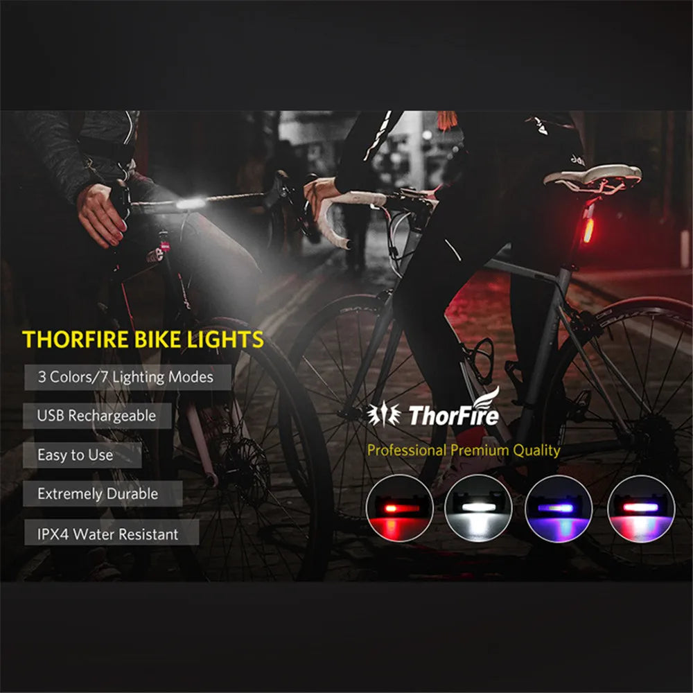 Bike Tail Light USB Rechargeable Ultra Bright LED Warning Bike Light Waterproof Rear Light Bike Accessories