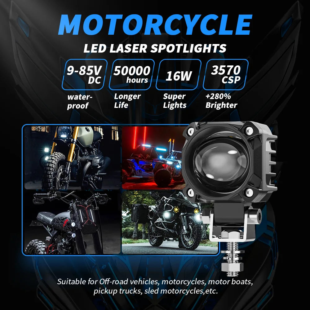 Auxiliary Lights LED Spot Driving Fog Lights for R1200GS F800GS K1600 Universal Motorcycle 40W 6000K Fog Lamps
