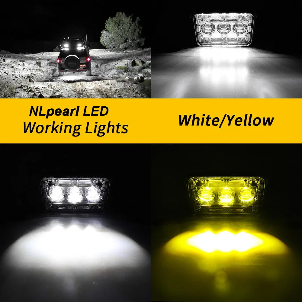 Car 3inch LED Light Bar Yellow White Off Road Spotlight Work Light For Truck Tractor 4X4 Boat 12v 24v Headlight Fog Lamp moto