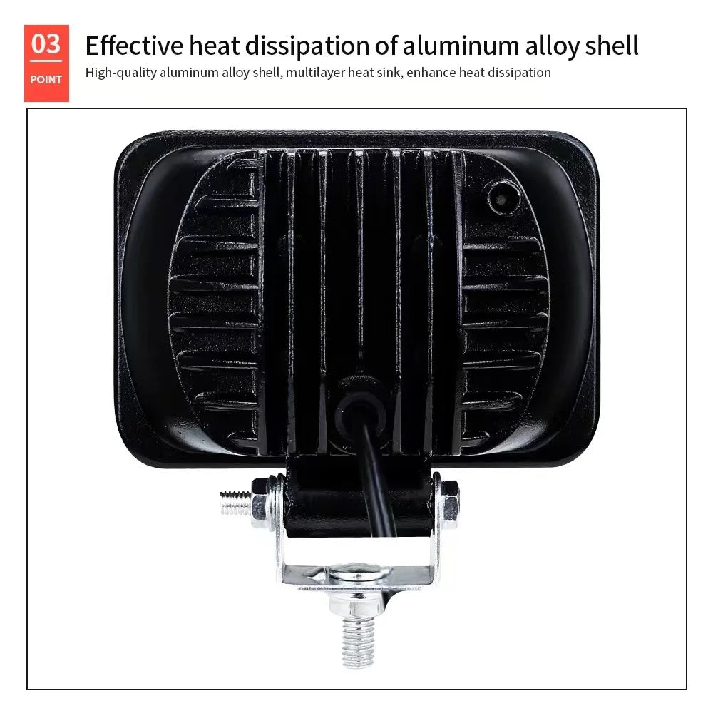 Work Light Headlight LED Bar LED Lightbar Spotlight Offroad LED For Tractor Truck Driving Fog Lamp 6000LM 1PCS