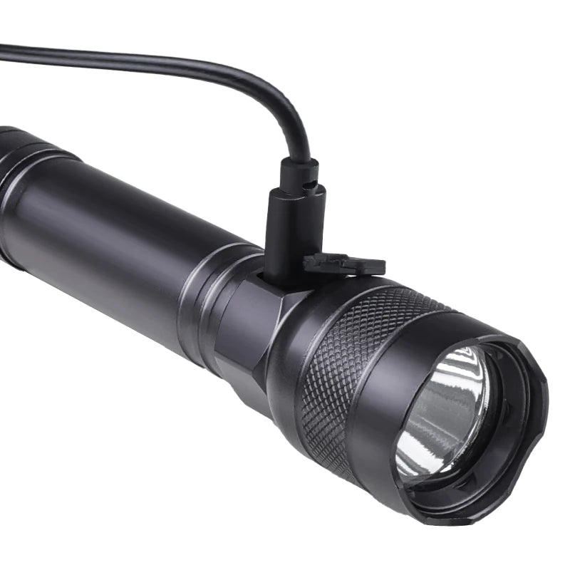 TG3 LED Flashlight Torch USB Rechargeable 18650 Battery Zoomable Aluminum Lantern Light