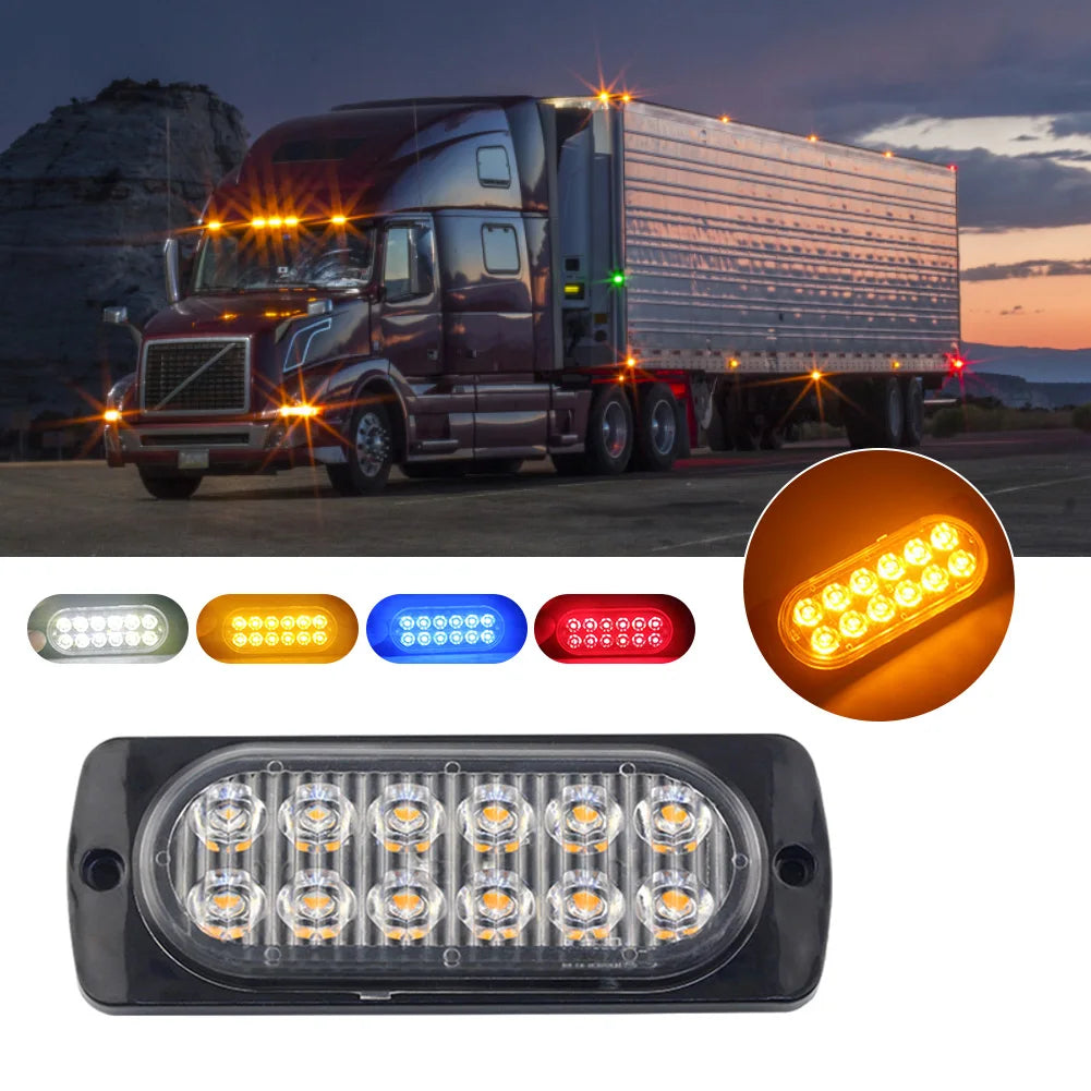 Led Warning Light Cheap Grille Emergency Lamp Lightbar Truck Car Beacon Lamp Amber Traffic Light 12V 24V Car Light Lighting