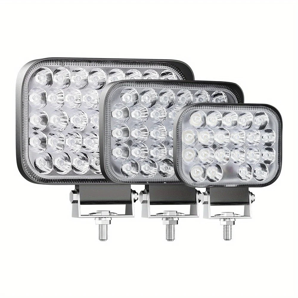 9-30V 42/33/21LED 6/5/4inch Car Square LED Work Light Lens Truck Spotlight Agricultural Machinery Lighting