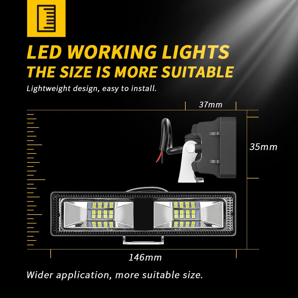 48W Wrok Light LED Lightbar Led Bar for Truck Tractor SUV 4x4 Car Led Headlights Work Bar