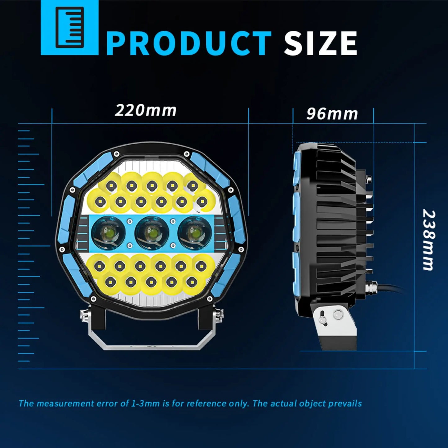 New 9 "off-road Spotlight 110W high power high light laser LED spotlight work light guard bar front lighting