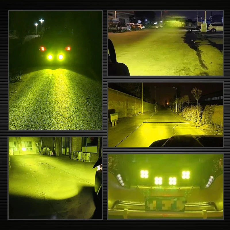 4Led Work Light 12V 24V For Car 4x4 Offroad Motorcycle Driving Fog Lights Spotlight