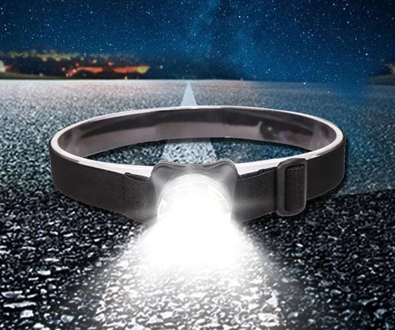 Powerful Headlamp USB Rechargeable Headlight COB LED Head Light with Built-in Battery Waterproof Head Lamp White Red Lighting