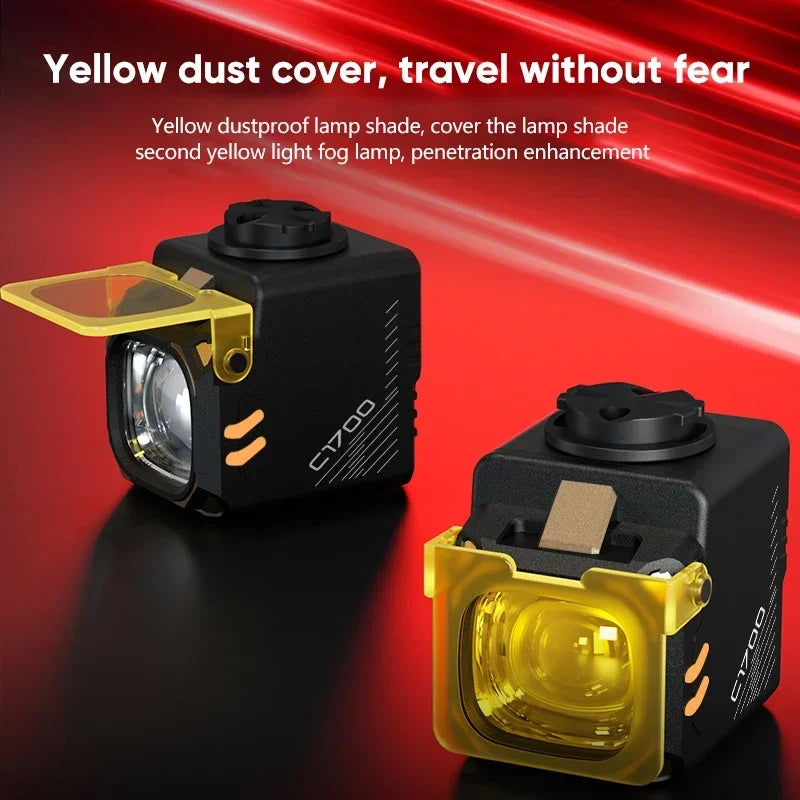 Mountain Bike Headlight TYPE-C Rechargeable Wireless Remote Control MTB Bike Front Lamp for Night Riding Cycling Accessories
