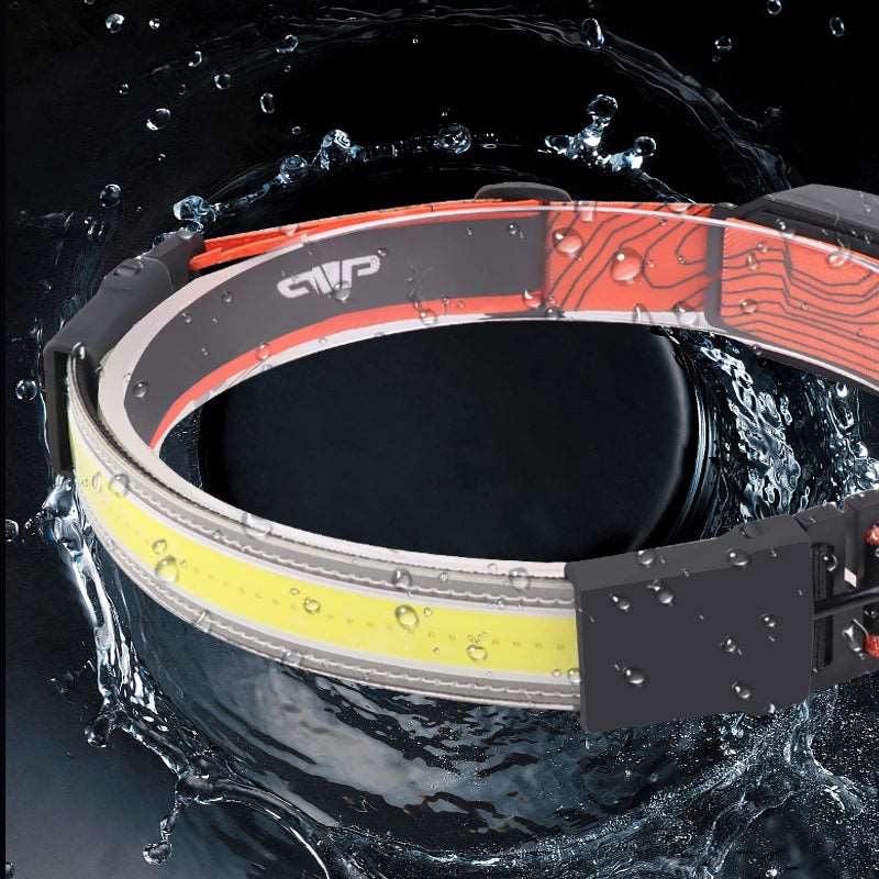 LED Headlamp Warning Strobe Riding Headlamp USB Rechargeable COB Head Torch Light Work Light 3 Modes Led Fishing Camping Light