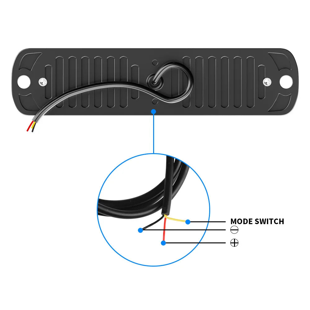 Led Strobe Warning Light Strobe Grille Flashing Lightbar Truck Car Beacon Lamp Amber Traffic Light 12V 24V Car Light Constant