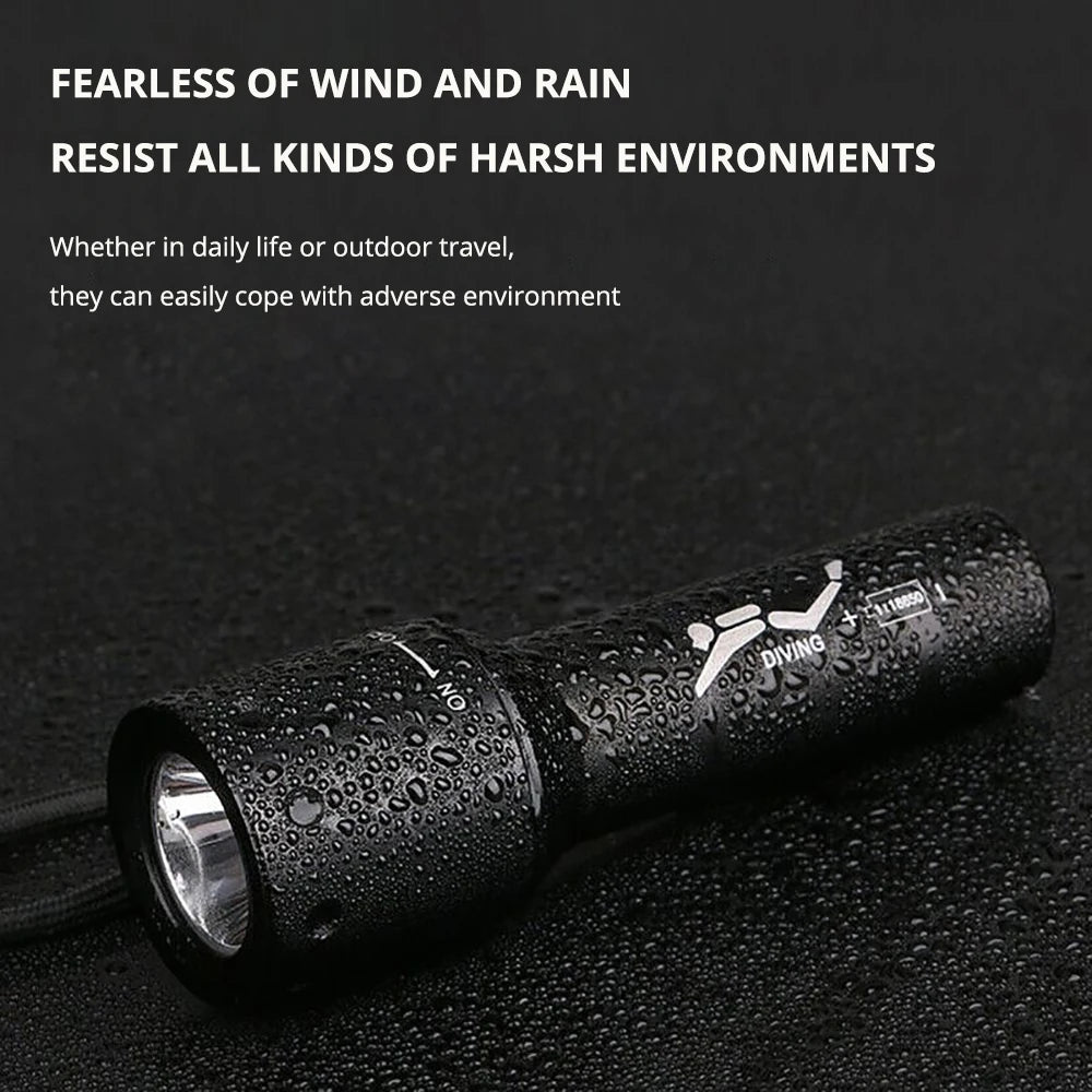 Most Powerful Professional Diving Flashlight Underwater Scuba Diving Torch IPX8 Waterproof Dive Light 18650 Battery