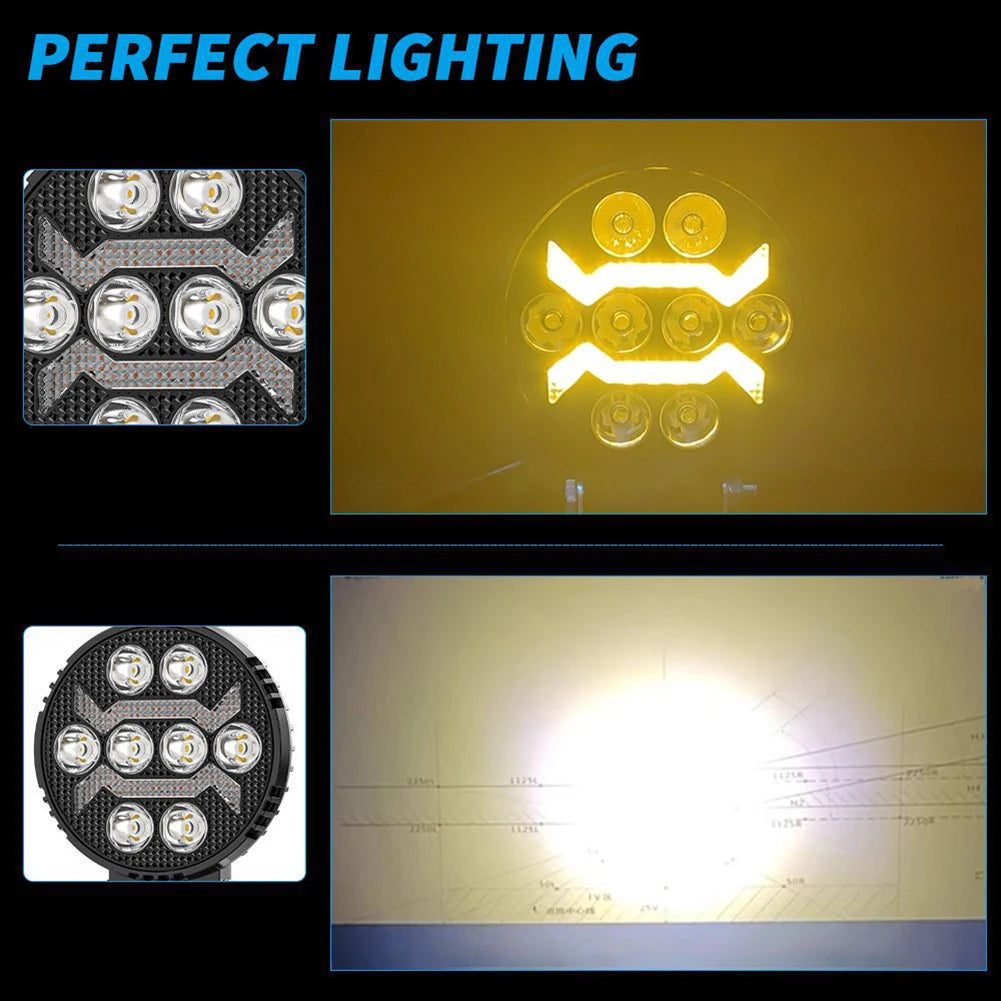 4Inch Car LED Work Light 20W Car Spotlight Headlight Offroad 9-30V Driving Lights Car Truck Boat SUV ATV Light Bar/work Light