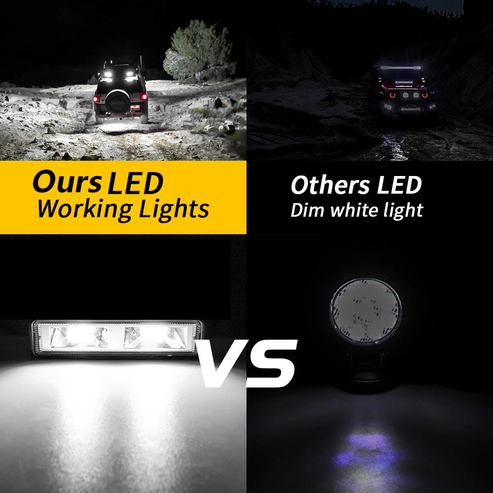 48W Wrok Light LED Lightbar Led Bar for Truck Tractor SUV 4x4 Car Led Headlights Work Bar