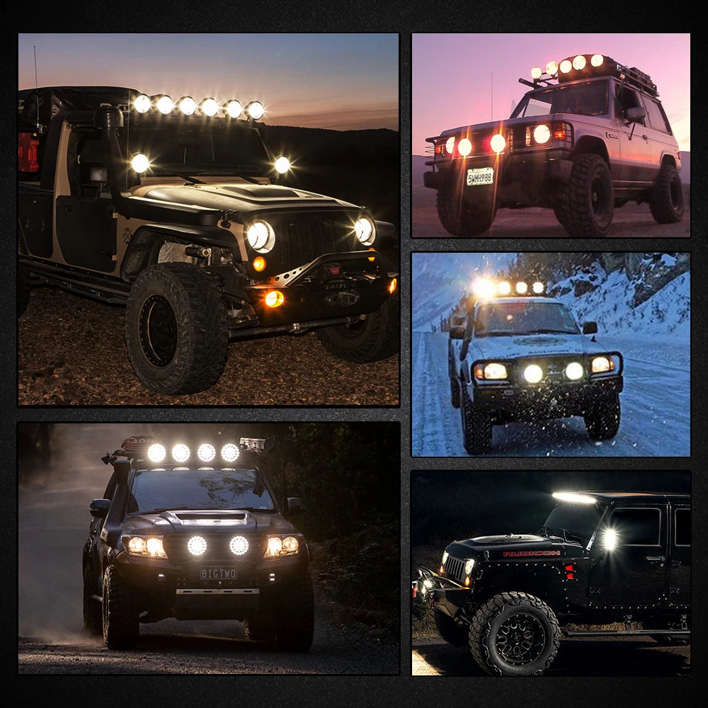 102W 4inch LED Work Lights Bar Driving Spotlight For Truck Boat ATV Jeep Tractor OffRoad 4x4 Barra Auto Headlights 12V 24V