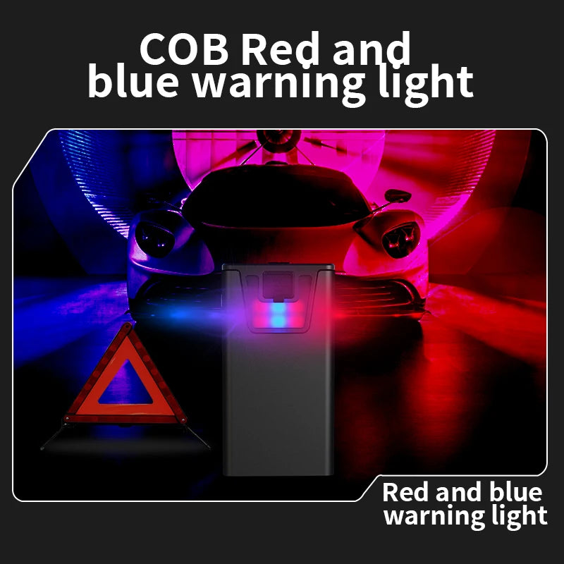 LED Mini Keychain Portable Work Light Type-C Rechargeable Torch with Magnet Power Display Camping Pocket Lantern