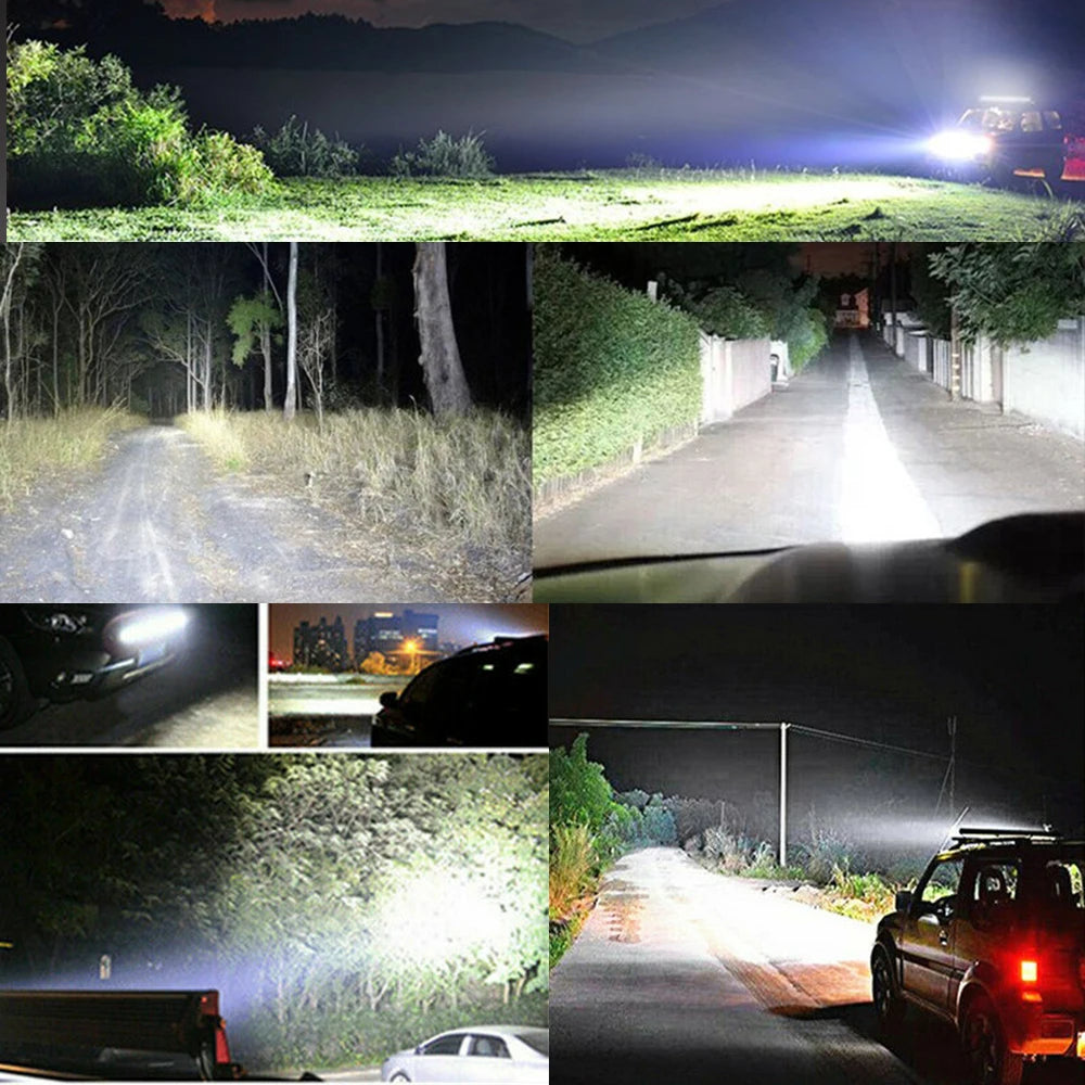 6 Inch 48W Combo Led Light Bars Spot Flood Beam 4x4 Spot 12V 24V 4WD Barra LED Headlight For Auto Boats SUV ATV Work Light