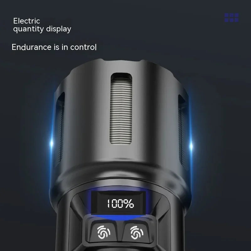 Zoom Rchargeable Flashlight Outdoor Lighting Waterproof Strong Light Removable Flashlight Power Bank Function