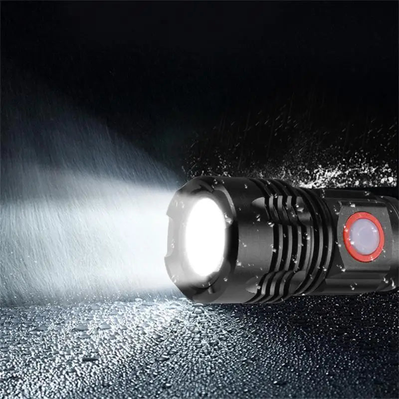 With Pen Clip Rechargeable Portable Waterproof Telescopic Zoom Outdoor Camping Hiking Lantern Aluminum Alloy Lightweight