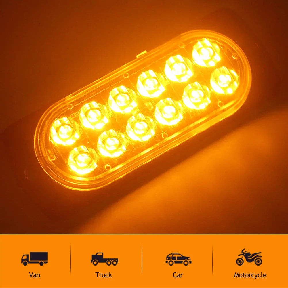 Led Warning Light Cheap Grille Emergency Lamp Lightbar Truck Car Beacon Lamp Amber Traffic Light 12V 24V Car Light Lighting