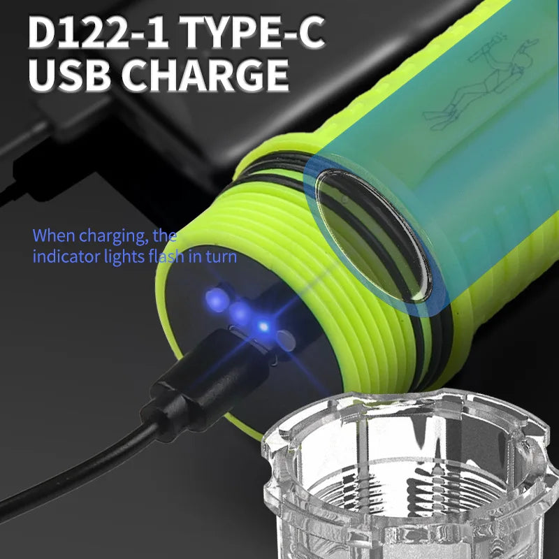 Diving Flashlight LED Lantern Lamp Underwater Dive Torch Light LED Scuba Dive Safety Diving Flashlight Lantern Lamps Torch