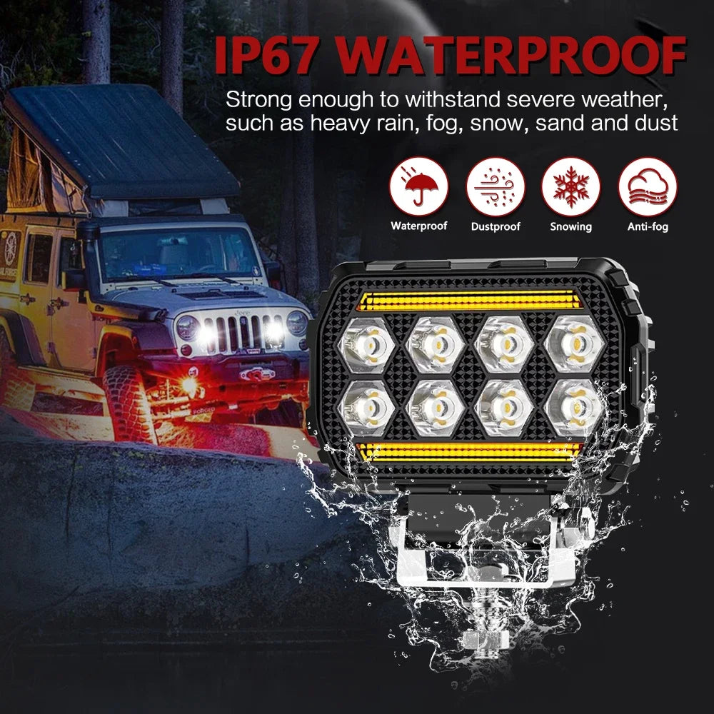 4.5inch Car DRL daytime running light 6500K 28W 2800LM modified LED work light suitable for ATV SUV off-road vehicles