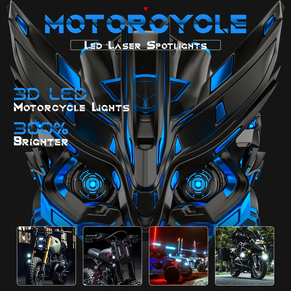 Auxiliary Lights LED Spot Driving Fog Lights for R1200GS F800GS K1600 Universal Motorcycle 40W 6000K Fog Lamps