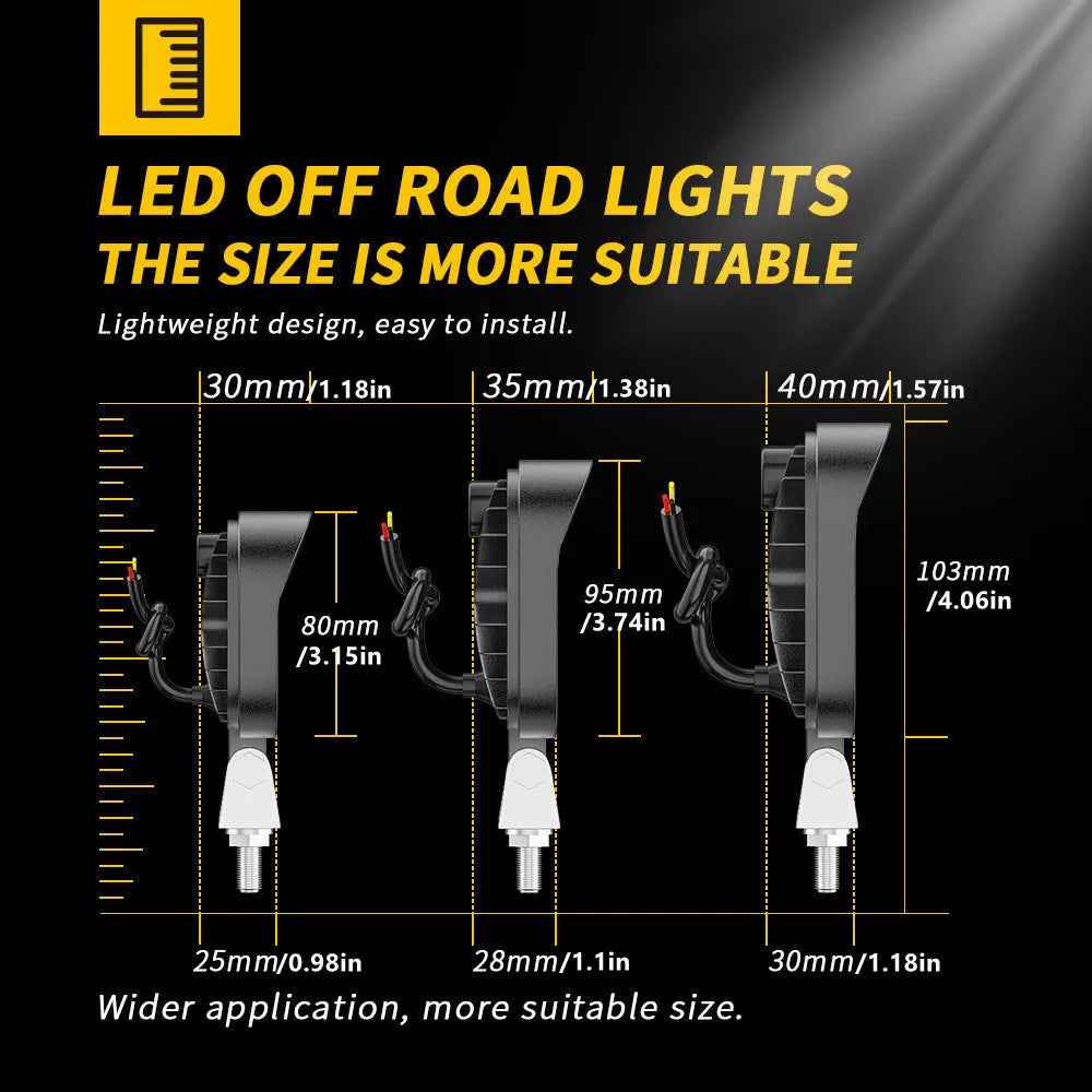 9-30V 42/33/21LED 6/5/4inch Car Square LED Work Light Lens Truck Spotlight Agricultural Machinery Lighting