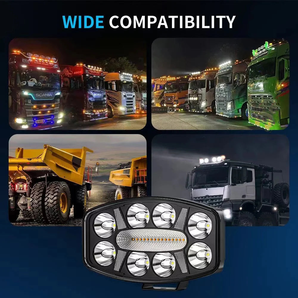 4500LM LED work light Truck modified searchlight drive headlight Auxiliary light Engineering light 45W DC9V-30V