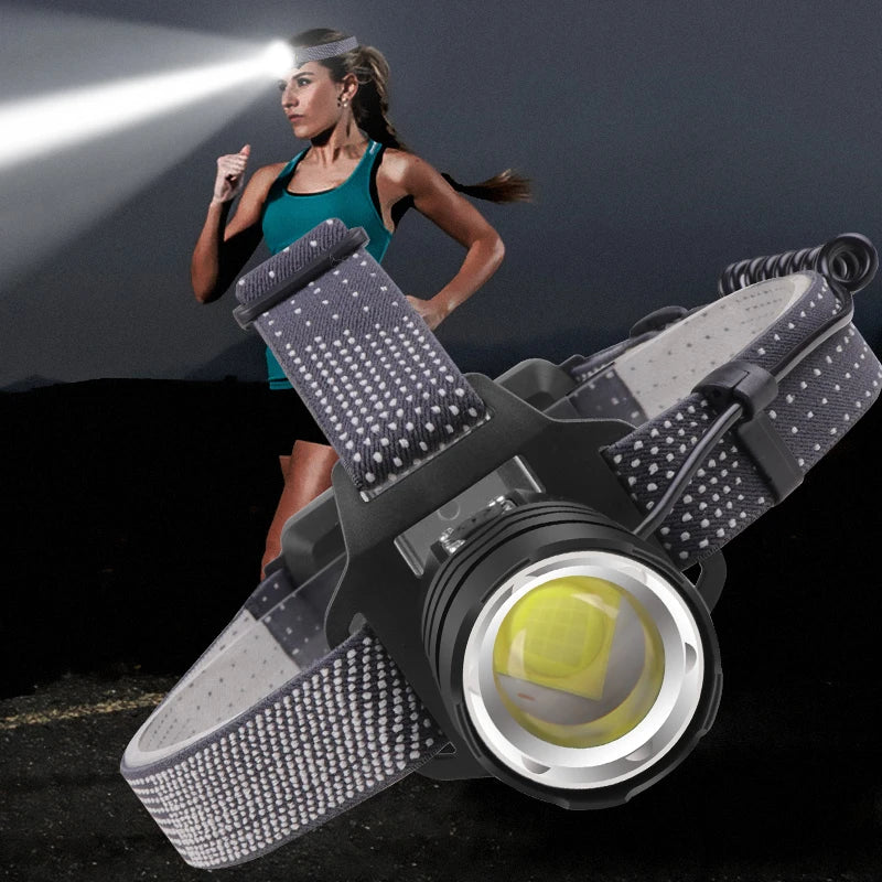 XHP160 16-Core Led Headlamp Zoomable Head Flashlight Lamp Torch 18650 Battery Waterproof for Camping Headlight