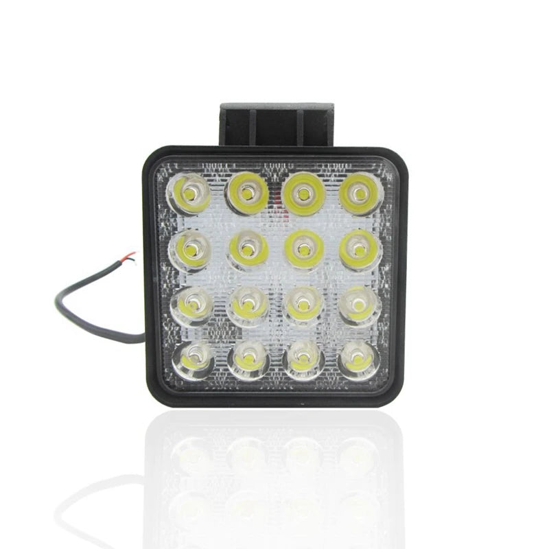 48W 6000K LED Spot Beam Square Work Lights Lamp Tractor SUV Truck 4WD 12V 24V
