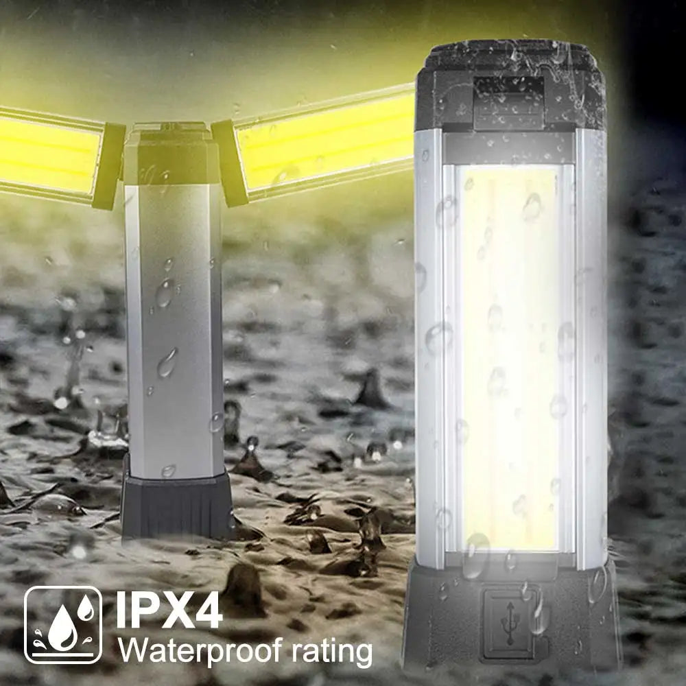 Folding Camping Light Telescopic and Collapsible Night Light COB Mobile Lighting 6000-3000 mAh Magnetic Road Light Flash Light