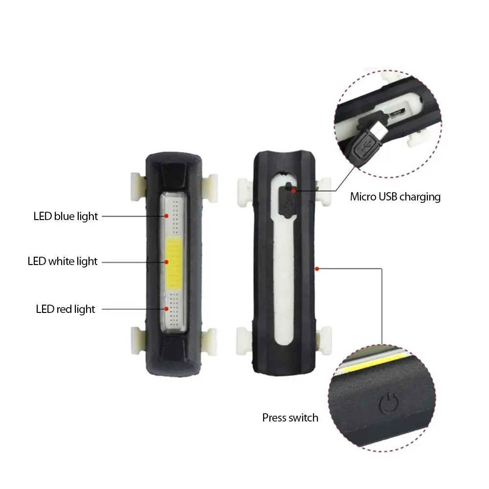 Bike Tail Light USB Rechargeable Ultra Bright LED Warning Bike Light Waterproof Rear Light Bike Accessories