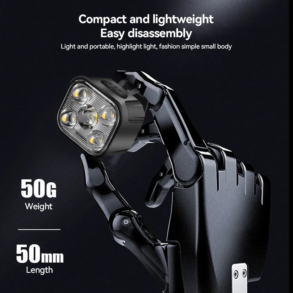 Huntmaster 5LED High Bright Bicycle Lighting Warning Light Waterproof MTB Bike Headlight Taillight