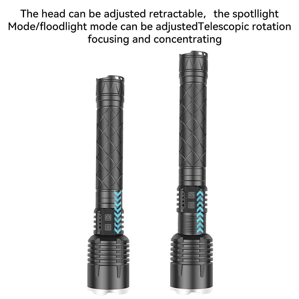 Flashlight Powerful XHP120 Rechargeable Torches Aluminium Alloy Outdoor