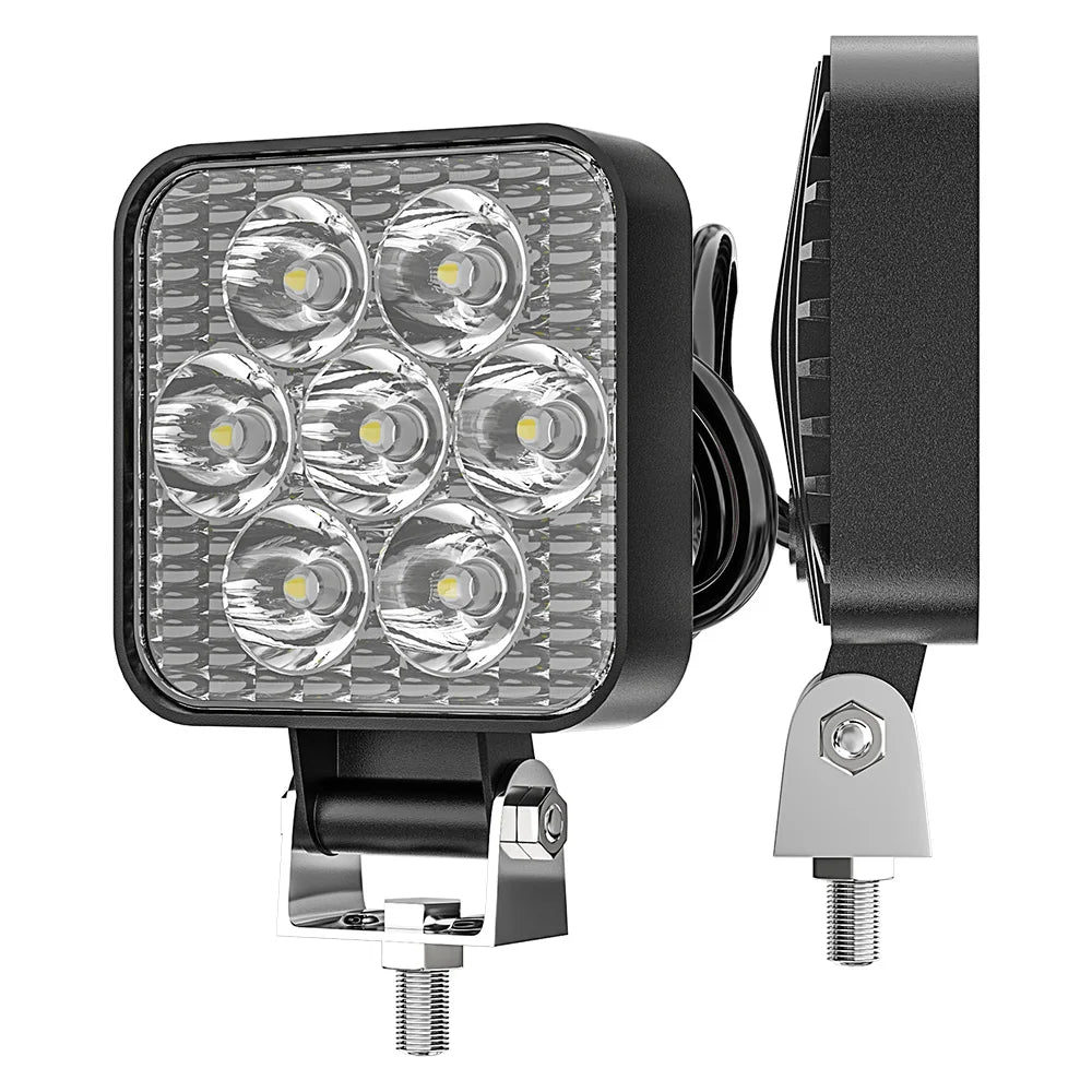 Mini 2.5 "Square Mini Led Square Work Light Pole 7LED Cross Country Marine Spotlight 4X4 Jeep JK 4Wd Truck 9V-30V