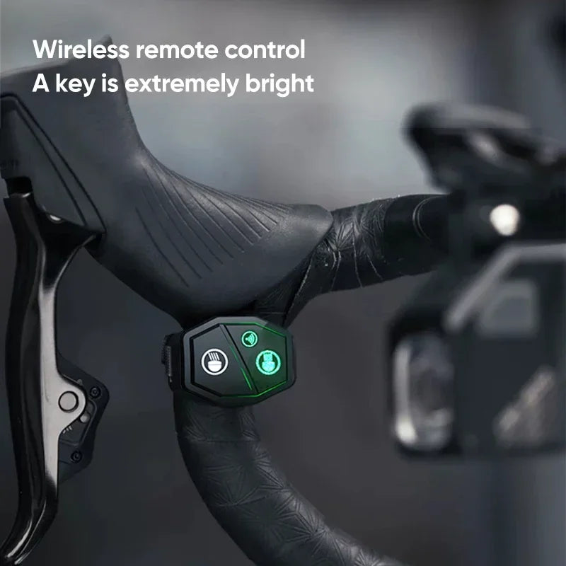 Mountain Bike Headlight TYPE-C Rechargeable Wireless Remote Control MTB Bike Front Lamp for Night Riding Cycling Accessories