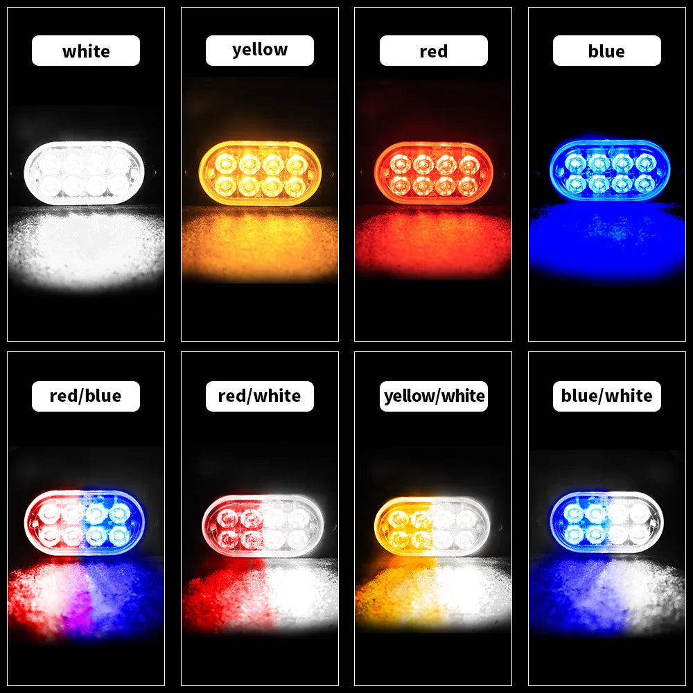 12V-24V Car Truck Emergency Light Flashing Firemen Lights Car-Styling Ambulance Police Light Strobe Warning Light Amber Red