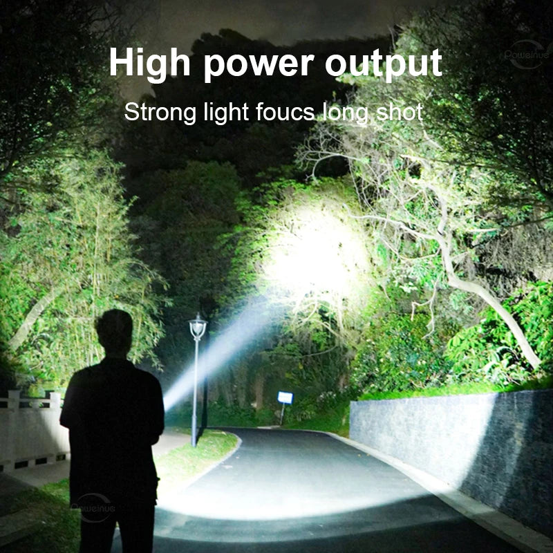 Linterna de buceo LED recargable de alta potencia IPX8 resistente al agua hasta 100 m XHP70 potente lámpara LED de recarga linterna de buceo 18650/26650