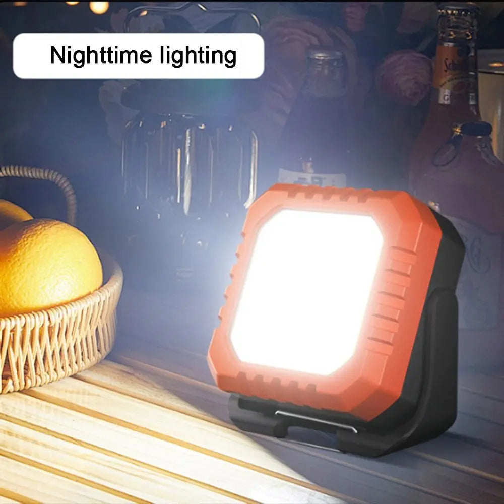 With Hook Mini Keychain Flashlight Strong Magnetic Adsorption Battery Level Display Floodlight Adjustable Bracket Waterproof