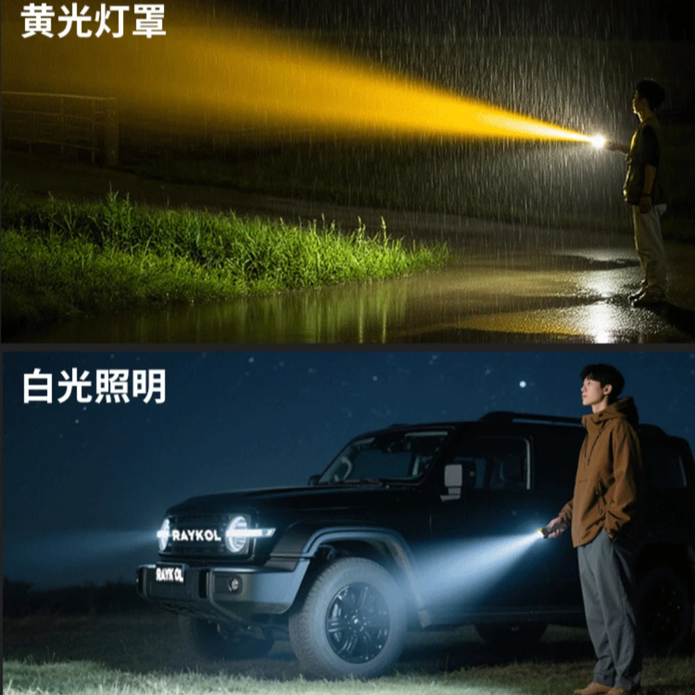 USB Rechargeable EDC Flashlight RGB Camping Light Magnetic White UV Main Light 7 Color Side Light Aluminum IPX4 Outdoor Emergenc