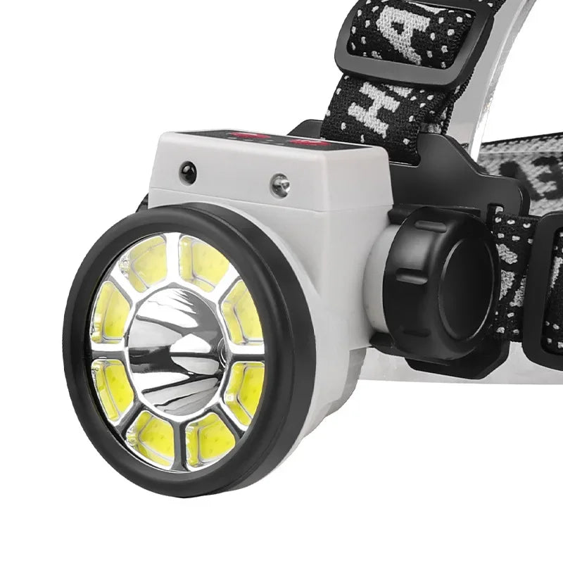 Outdoor Night Fishing Head Flashlight Headlight COB Strong Magnetic Working Headlamp Led Strong Wave Induction Headlight