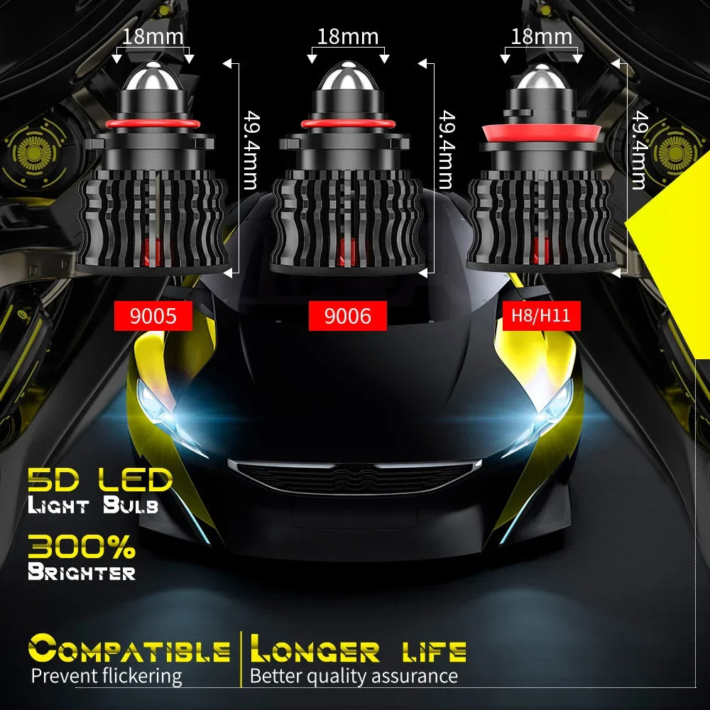 9005HB3 9006HB4 Led Laser Fog Light with Lens 60W Car Headlight Headlight White Light/Ice Blue Light/Golden Light H8 H9 H11 H10