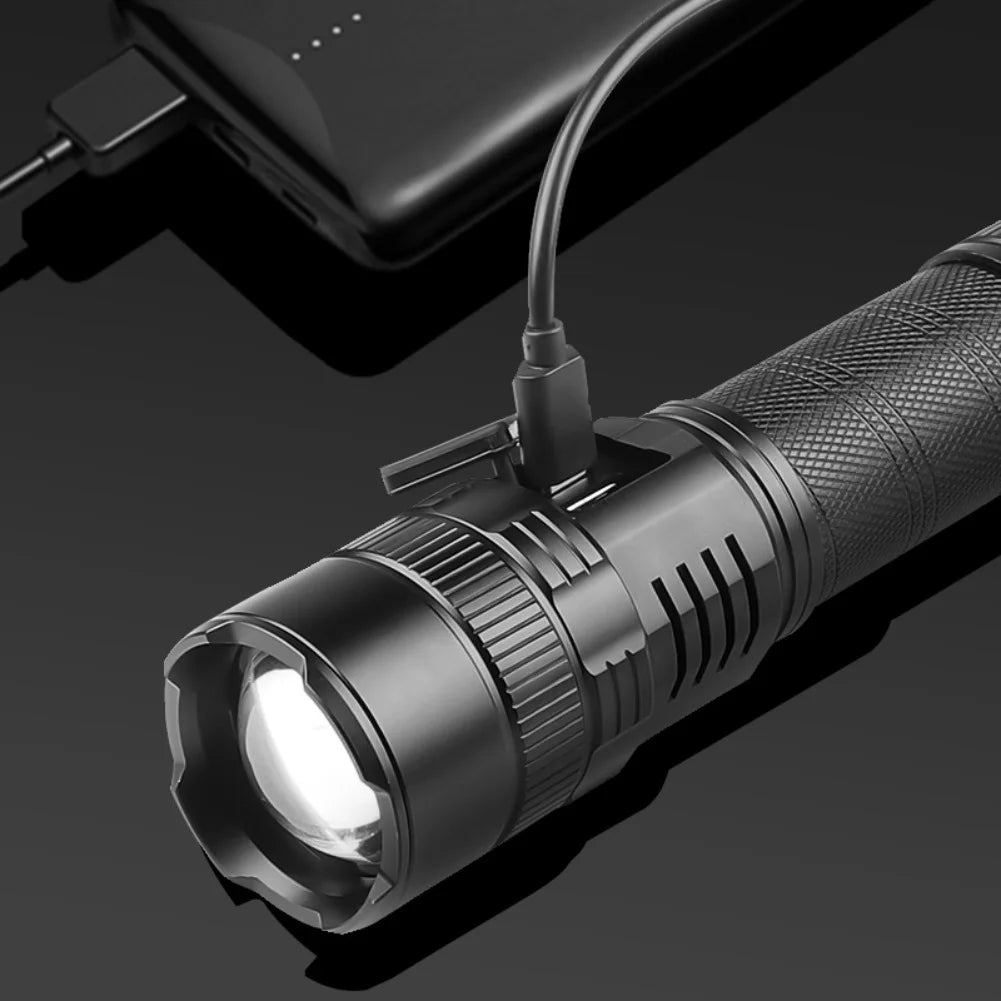 XHP70 1500 lumens Usb Rechargeable Led Flashlight High Power Torch Zoomable Waterproof Emergency Light For Camping Outdoor