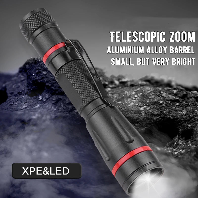 Mini Flashlight Outdoor Lights Camping Portable Rechargeable LED Lamps Pen Flashlights Small Torch Waterproof Long Range Lantern