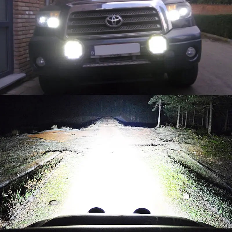 كشاف بحث دائري LED للقوارب 4x4 للطرق الوعرة 9 بوصات 12 فولت 24 فولت ضوء عمل للسيارة فولفو نيفا لادا