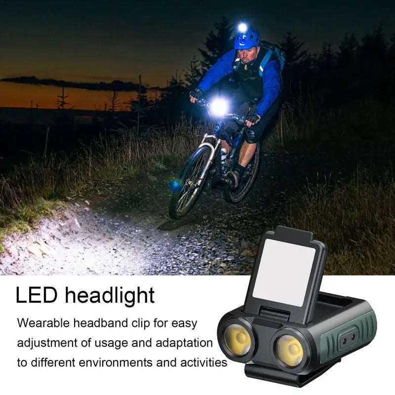 Camping Clip Headlamp USB Rechargeable Flashlight Clip Hats Headlamp Hat Lamp Headlamp Hat Light Flashlight Fishing Headlamp For