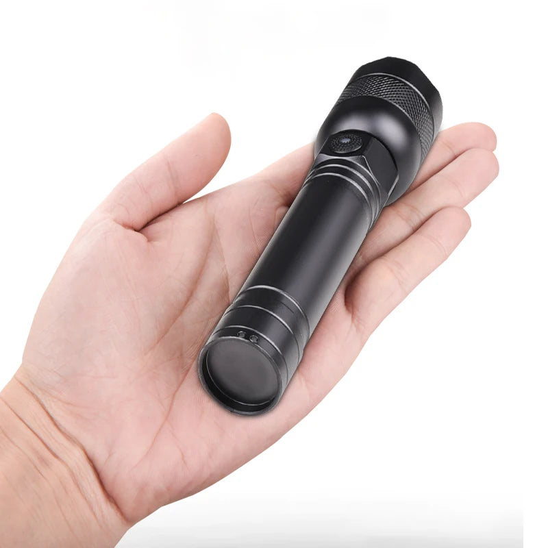 TG3 LED Flashlight Torch USB Rechargeable 18650 Battery Zoomable Aluminum Lantern Light