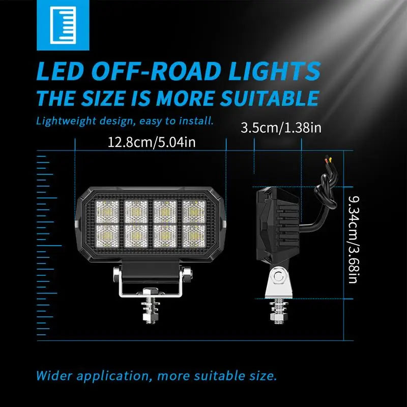 Spotlights Outdoor Waterproof 3.5 Inch Square LED Spotlights Shockproof Offroad Lighting Automotive Supplies For Truck Boat