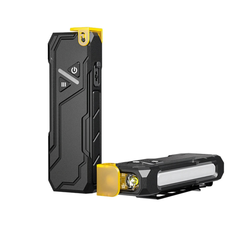 USB Rechargeable EDC Flashlight RGB Camping Light Magnetic White UV Main Light 7 Color Side Light Aluminum IPX4 Outdoor Emergenc