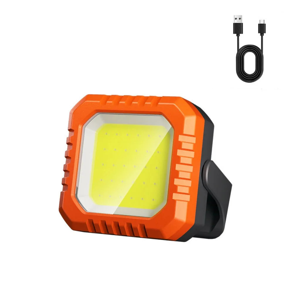 With Hook Mini Keychain Flashlight Strong Magnetic Adsorption Battery Level Display Floodlight Adjustable Bracket Waterproof